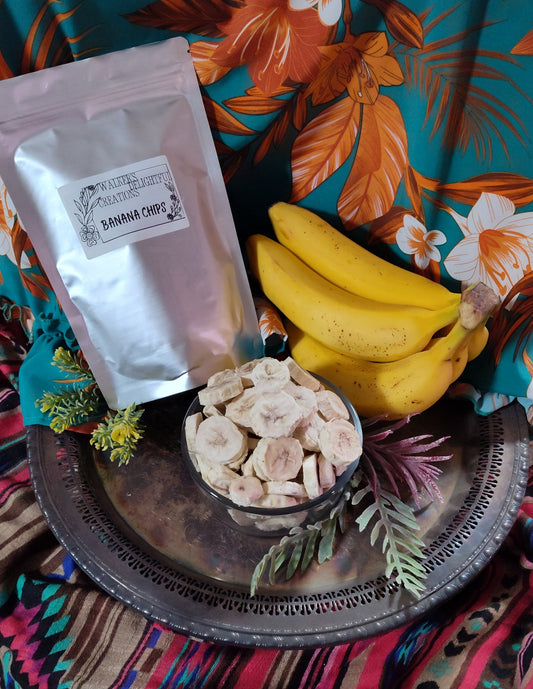 Freeze dried banana chips