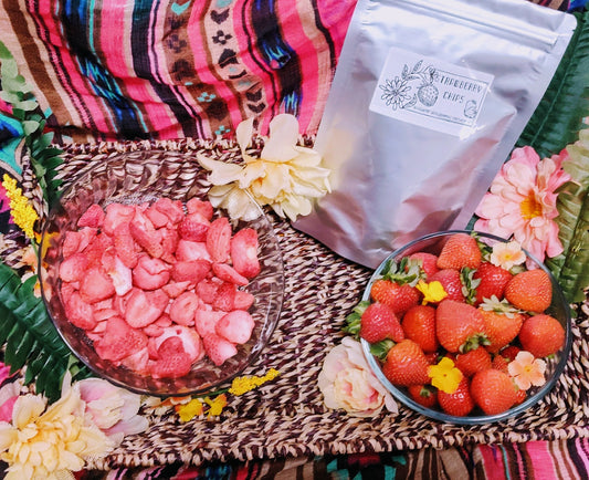Freeze dried strawberry chips
