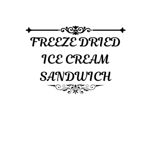 Freeze dried ice cream sandwiches